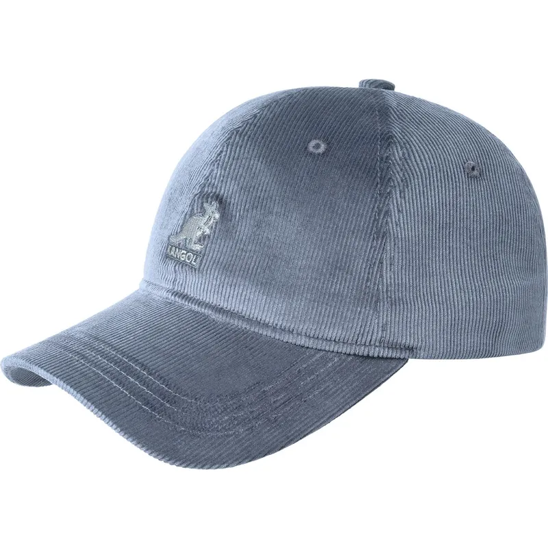 cappello-da-baseball-regolabile-con-visiera-curva-in-denim-blu-di-kangol