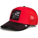 cappellino-trucker-rosso-e-nero-bufalo-ruthless-buffalo-suede-the-farm-di-goorin-bros