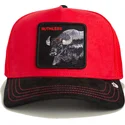 gorra-trucker-rossa-e-nera-bufalo-ruthless-buffalo-suede-the-farm-di-goorin-bros
