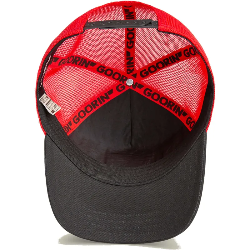 czerwona-i-czarna-czapka-trucker-buffalo-ruthless-buffalo-suede-the-farm-od-goorin-bros