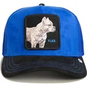 czapka-trucker-niebiesko-czarna-z-pitbullem-flex-pitbull-suede-the-farm-od-goorin-bros