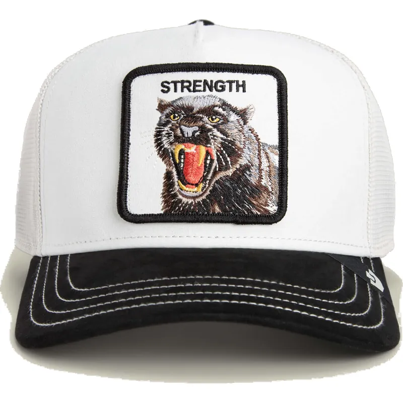 goorin-bros-the-farm-hvid-og-sort-trucker-kasket-med-panter-strength-panther-suede