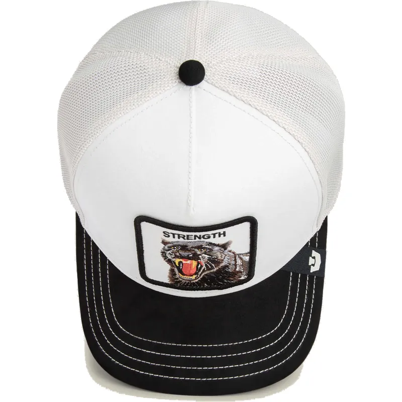 goorin-bros-the-farm-hvid-og-sort-trucker-kasket-med-panter-strength-panther-suede