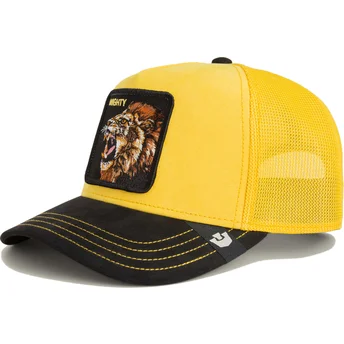 Casquette trucker jaune et noire lion Mighty Lion Suede The Farm Goorin Bros.