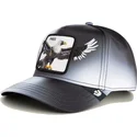 schwarze-snapback-kappe-mit-gebogenem-schirm-adler-free-steal-this-hat-wings-the-farm-von-goorin-bros