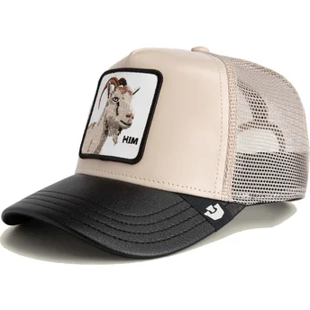 Gorra trucker beige e nera capra Him Courtside The Farm di Goorin Bros.