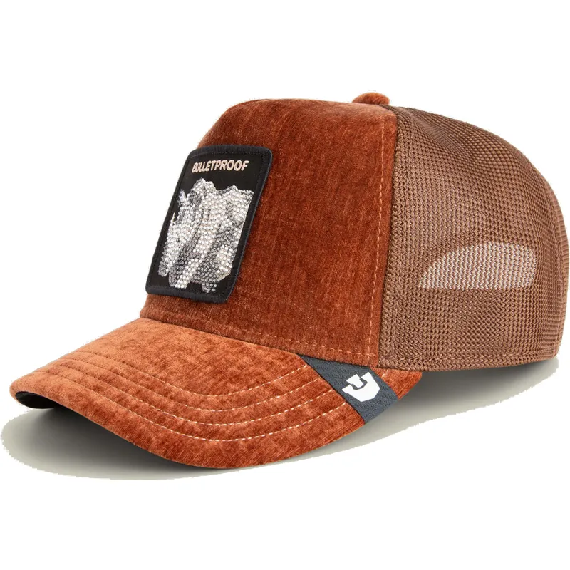 trucker-kasket-brun-naesehorn-bulletproof-iced-rhino-jewel-tones-the-farm-fra-goorin-bros