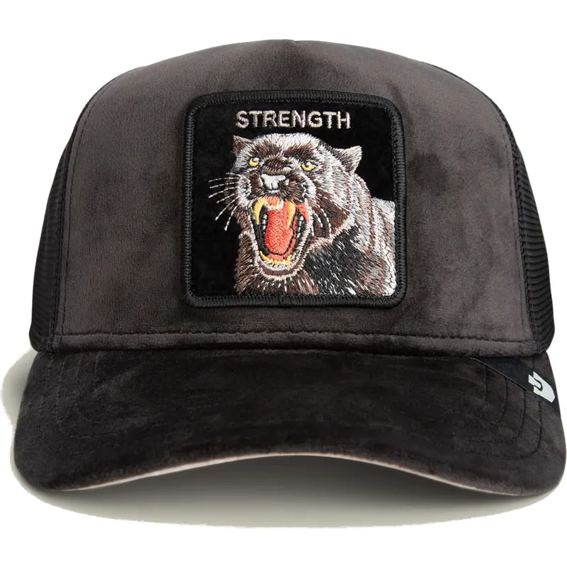 czarna-czapka-trucker-z-pantera-strength-panther-velour-the-farm-od-goorin-bros