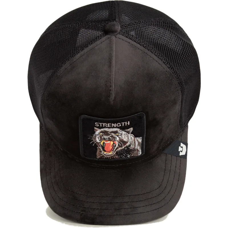 czarna-czapka-trucker-z-pantera-strength-panther-velour-the-farm-od-goorin-bros