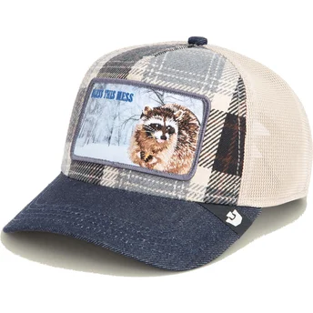 Trucker-Cap blau Waschbär Bless This Mess Free Spirited Homestead The Farm von Goorin Bros.
