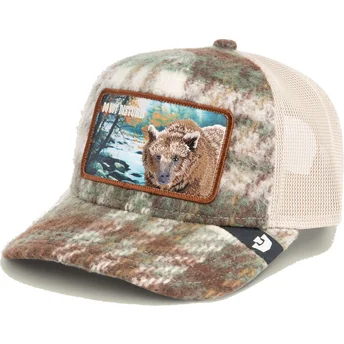 Czapka truckerka brązowa niedźwiedź Do Not Disturb Don't Poke The Bear Homestead The Farm od Goorin Bros.