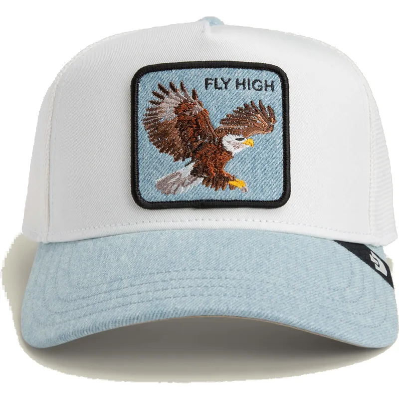 goorin-bros-fly-high-denim-the-farm-hvid-og-bla-orn-trucker-kasket