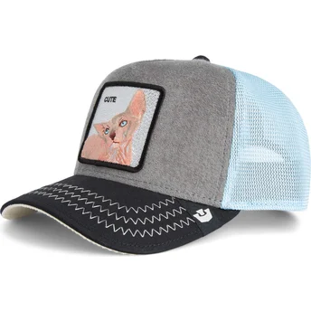 Gorra trucker multicolore gatto Cute Remix The Farm di Goorin Bros.