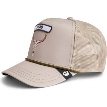 Gorra trucker beige buey GB2 Skull The Rocker The Farm di Goorin Bros.