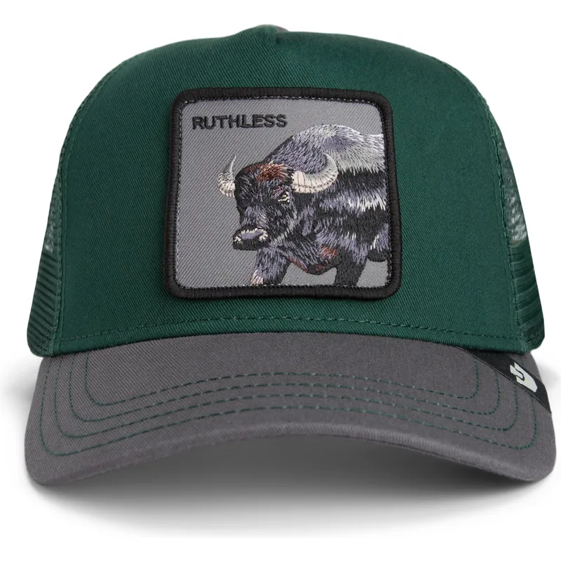 cappello-trucker-verde-e-grigio-bufalo-ruthless-two-tone-buffalo-sport-the-farm-di-goorin-bros