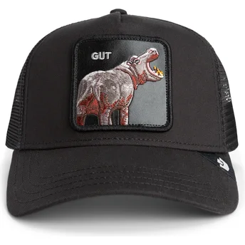 Gorra trucker nera ippopotamo Gut Hippo Sport The Farm di Goorin Bros.
