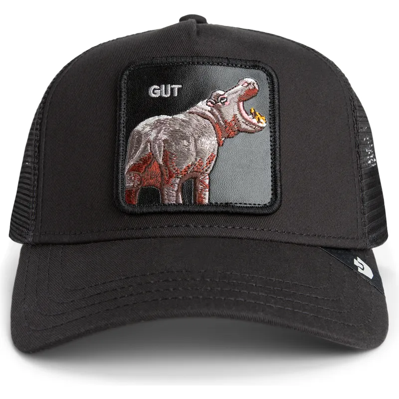 gorra-trucker-nera-ippopotamo-gut-hippo-sport-the-farm-di-goorin-bros