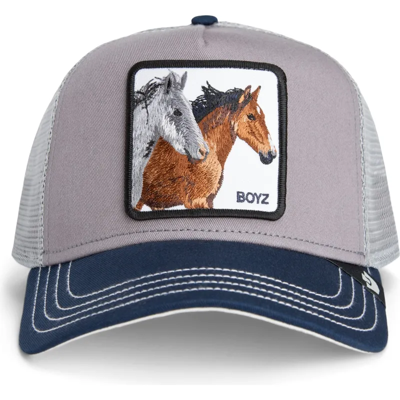 cappellino-trucker-grigio-e-blu-cavallo-the-boyz-sport-the-farm-di-goorin-bros