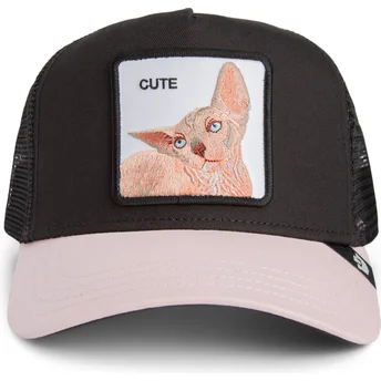 Gorra trucker nera gatto Cute The Sphynx Sport The Farm di Goorin Bros.
