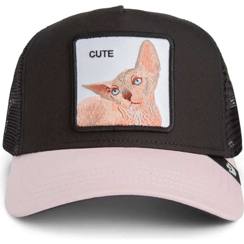 gorra-trucker-nera-gatto-cute-the-sphynx-sport-the-farm-di-goorin-bros