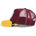cappello-trucker-rosso-e-giallo-gufo-the-real-talk-sport-the-farm-di-goorin-bros