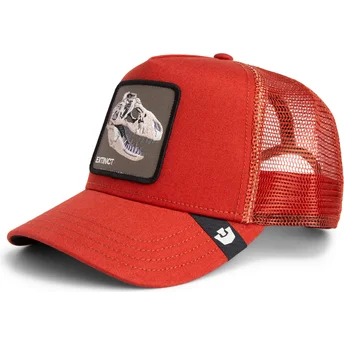 Trucker-Cap rot Dinosaurier T-Rex The Extinct Skull Grit The Farm von Goorin Bros.