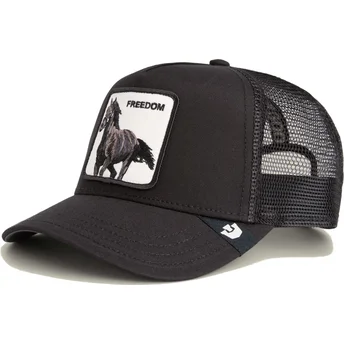 Schwarze Trucker-Kappe Pferd Freedom Grit The Farm von Goorin Bros.