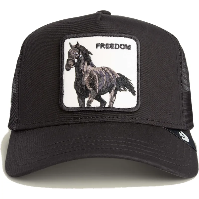 sort-trucker-kasket-hest-freedom-grit-the-farm-fra-goorin-bros