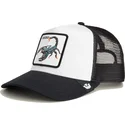 cappello-trucker-bianco-e-nero-scorpione-deadly-the-farm-di-goorin-bros