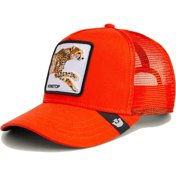 Czapka trucker pomarańczowa dla chłopca gepard The Nonstop Mini The Farm od Goorin Bros.