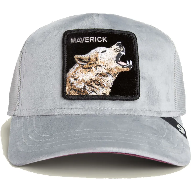 czapka-trucker-szara-wilk-maverick-wolf-velour-the-farm-od-goorin-bros