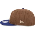 cappello-piatto-marrone-e-blu-regolabile-9fifty-retro-crown-wool-pinstripe-dei-los-angeles-dodgers-mlb-di-new-era