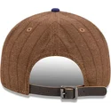 cappellino-piatto-marrone-e-blu-regolabile-9fifty-retro-crown-wool-pinstripe-dei-los-angeles-dodgers-mlb-di-new-era