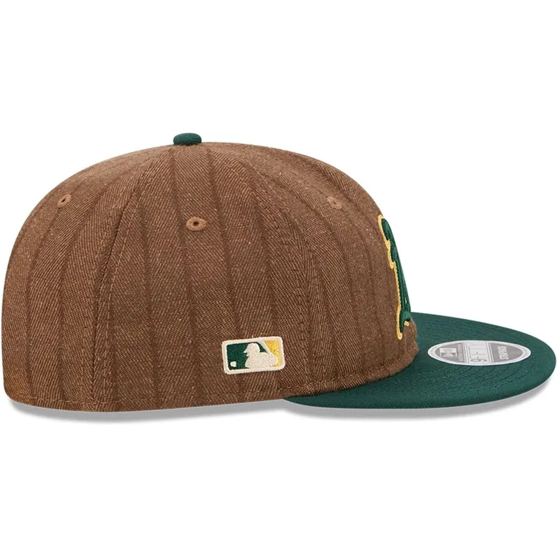 regulowana-czapka-z-daszkiem-brazowo-zielona-9fifty-retro-crown-wool-pinstripe-oakland-athletics-mlb-od-new-era