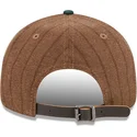 cappello-piatto-marrone-e-verde-regolabile-9fifty-retro-crown-wool-pinstripe-degli-oakland-athletics-mlb-di-new-era