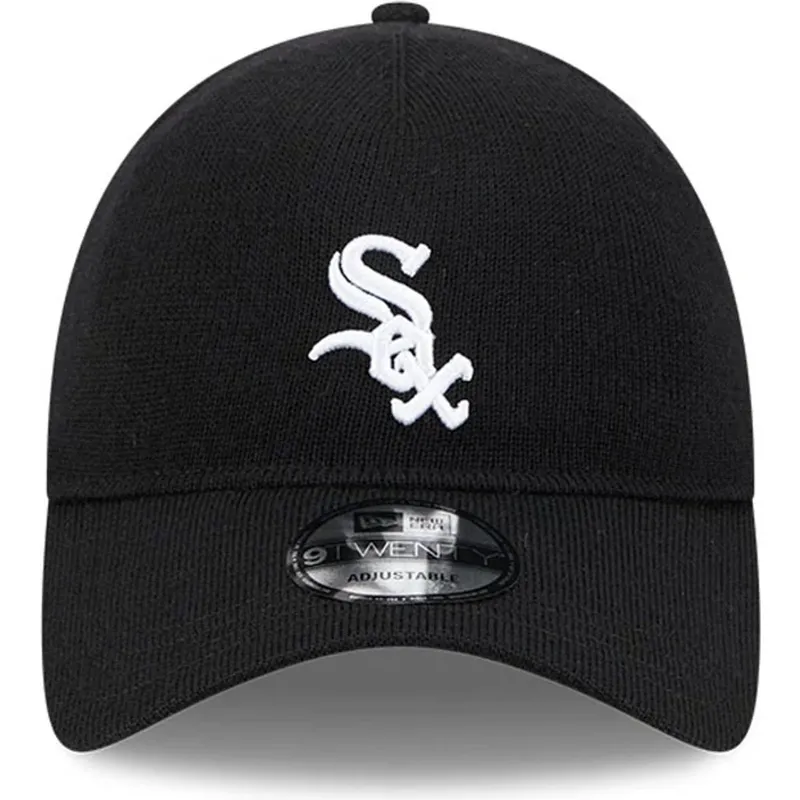 chicago-white-sox-mlb-new-era-9twenty-merino-wool-justerbar-sort-buet-kasket