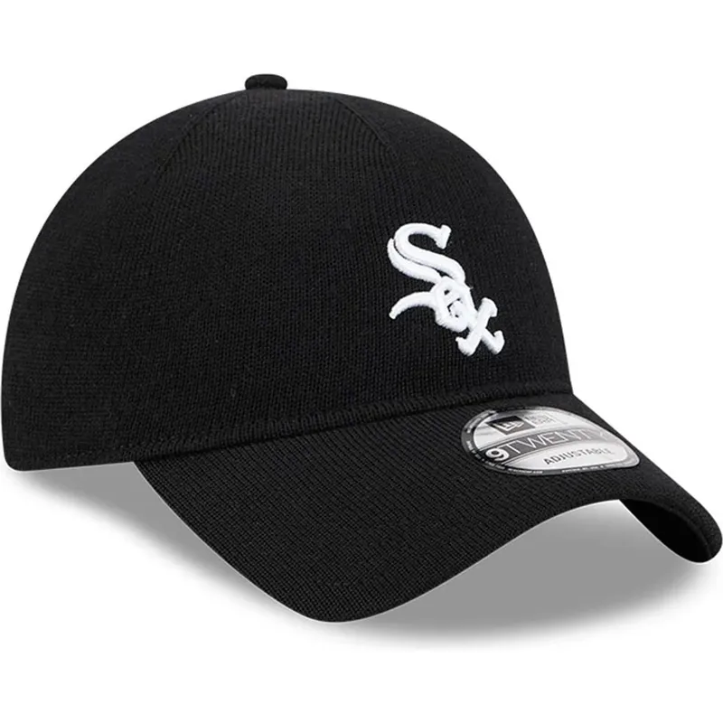 regulowana-czarna-czapka-z-zakrzywionym-daszkiem-9twenty-z-welny-merynosow-chicago-white-sox-mlb-od-new-era