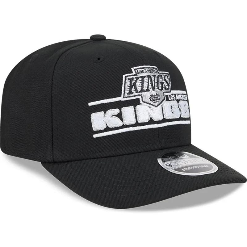 czarna-zakrzywiona-czapka-snapback-9seventy-stretch-snap-stated-los-angeles-kings-nhl-new-era