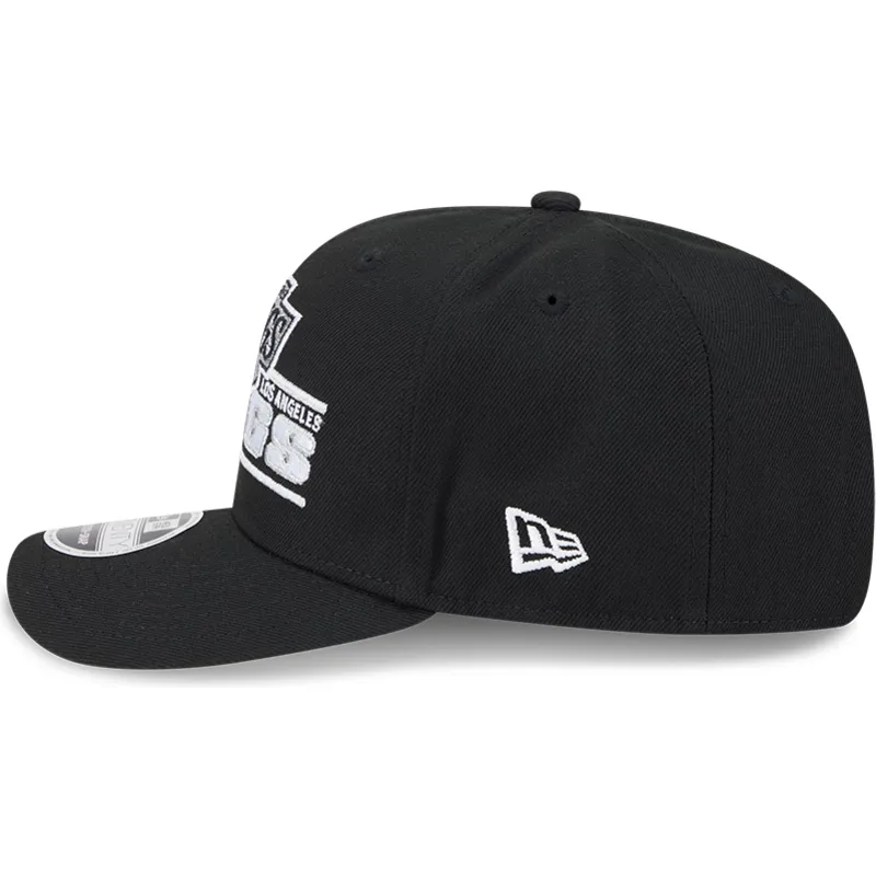sort-buet-snapback-kasket-9seventy-stretch-snap-stated-fra-los-angeles-kings-nhl-fra-new-era