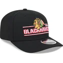 schwarze-gebogene-snapback-kappe-9seventy-stretch-snap-stated-der-chicago-blackhawks-nhl-von-new-era