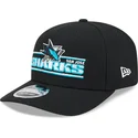 schwarze-snapback-kappe-mit-gebogenem-schirm-9seventy-stretch-snap-stated-der-san-jose-sharks-nhl-von-new-era