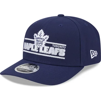 Blaue gebogene Snapback-Kappe 9SEVENTY Stretch Snap Stated der Toronto Maple Leafs NHL von New Era
