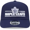 blaue-gebogene-snapback-kappe-9seventy-stretch-snap-stated-der-toronto-maple-leafs-nhl-von-new-era