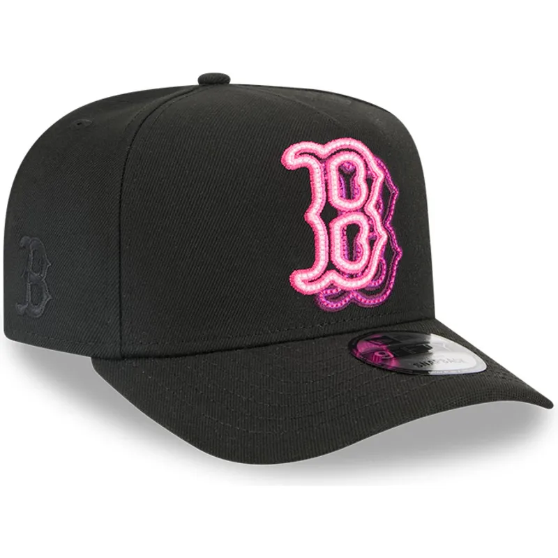 boston-red-sox-mlb-new-era-9fifty-a-frame-neon-schwarze-snapback-kappe