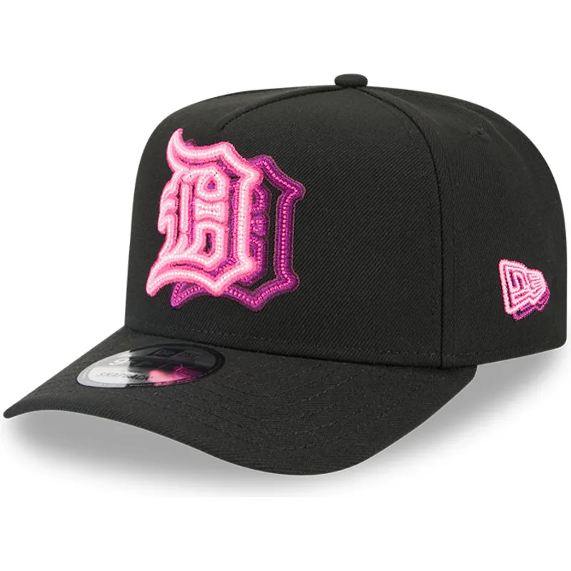 cappellino-nero-snapback-9fifty-a-frame-neon-dei-detroit-tigers-mlb-di-new-era