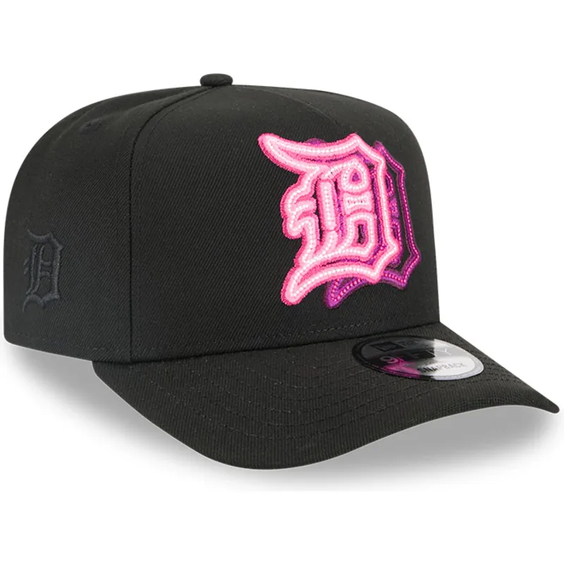 cappellino-nero-snapback-9fifty-a-frame-neon-dei-detroit-tigers-mlb-di-new-era