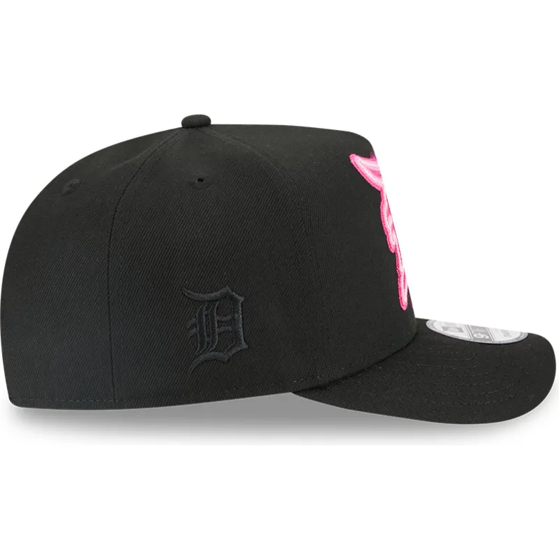 schwarze-snapback-kappe-9fifty-a-frame-neon-der-detroit-tigers-mlb-von-new-era