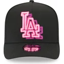schwarze-gebogene-snapback-kappe-9fifty-a-frame-neon-der-los-angeles-dodgers-mlb-von-new-era