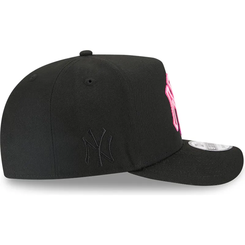 cappellino-curvo-nero-snapback-9fifty-a-frame-neon-dei-new-york-yankees-mlb-di-new-era