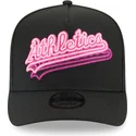 cappellino-curvo-nero-snapback-9fifty-a-frame-neon-di-oakland-athletics-mlb-di-new-era